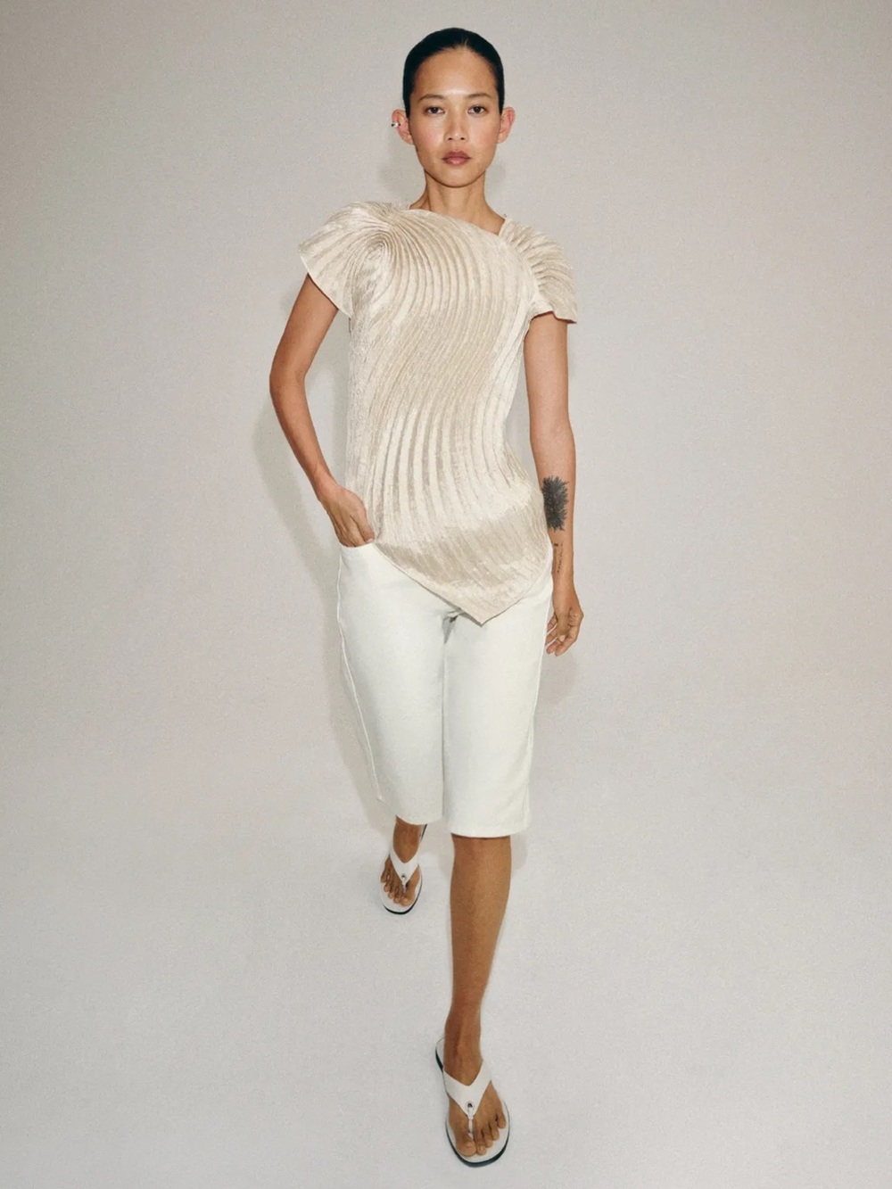Zara pleated top, size M